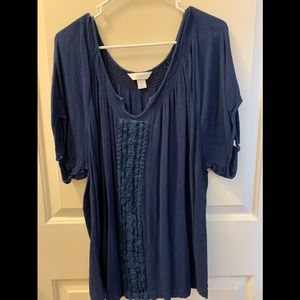 cj banks navy 2x top